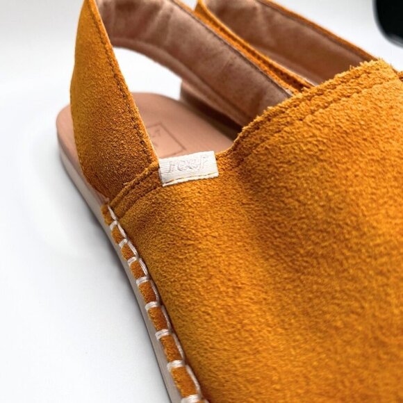 REEF WOMEN'S ESCAPE SLINGBACK PEEP TOE SHOES IN MUSTARD YELLOW - 6 - Picture 8 of 12